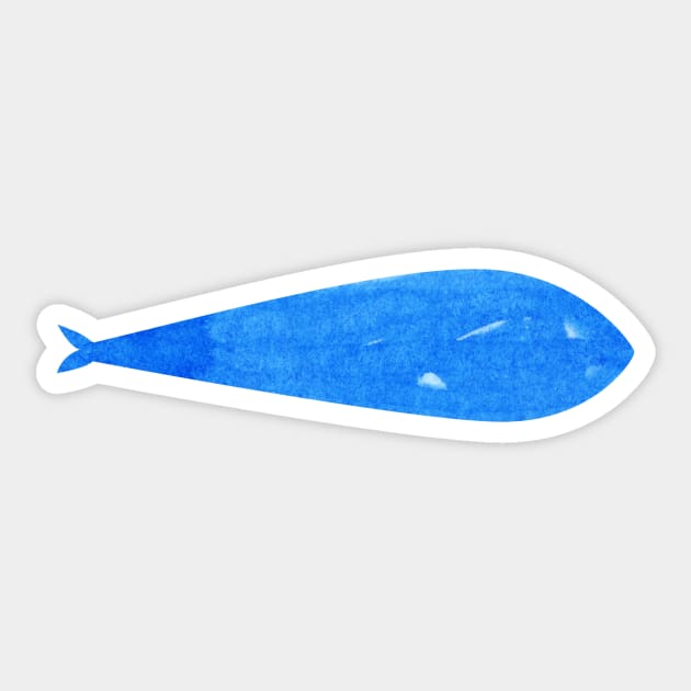 Blue fish Sticker by shoko